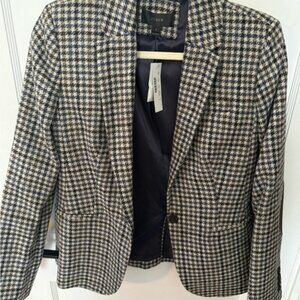 J. Crew Women's Houndstooth Plaid Blazer